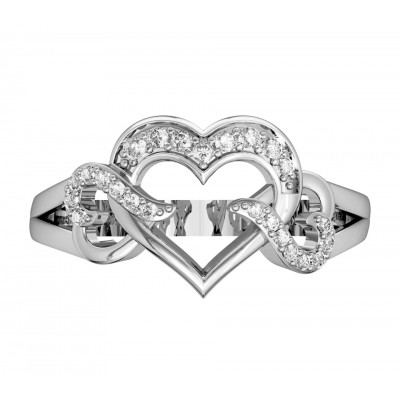 Endearing Diamond Heart Ring 